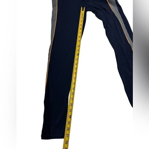 Champion Leggings with Deep Pockets Navy Blue Gray Sides Gym Workout Running - Picture 8 of 9
